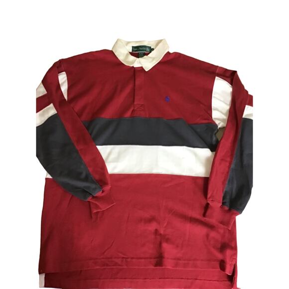 Knight of Round Table Mens  Vintage Long/ Sl  Polo Shirt  Sz. Lrg Preppy  Y2K - Picture 1 of 9